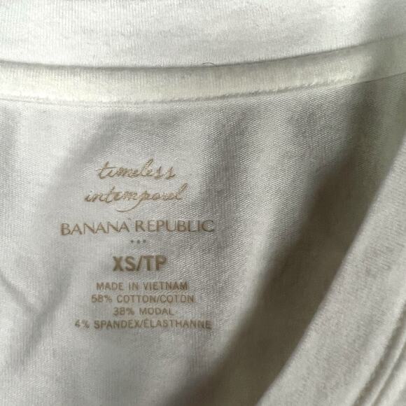 Banana Republic Factory Timeless Tank Top Cotton Modal High Neck Women's XS - Picture 3 of 7